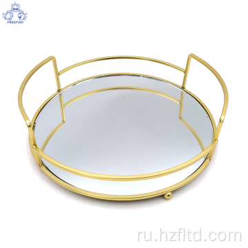 Металлический круглый зеркальный столешница для ювелирных изделий